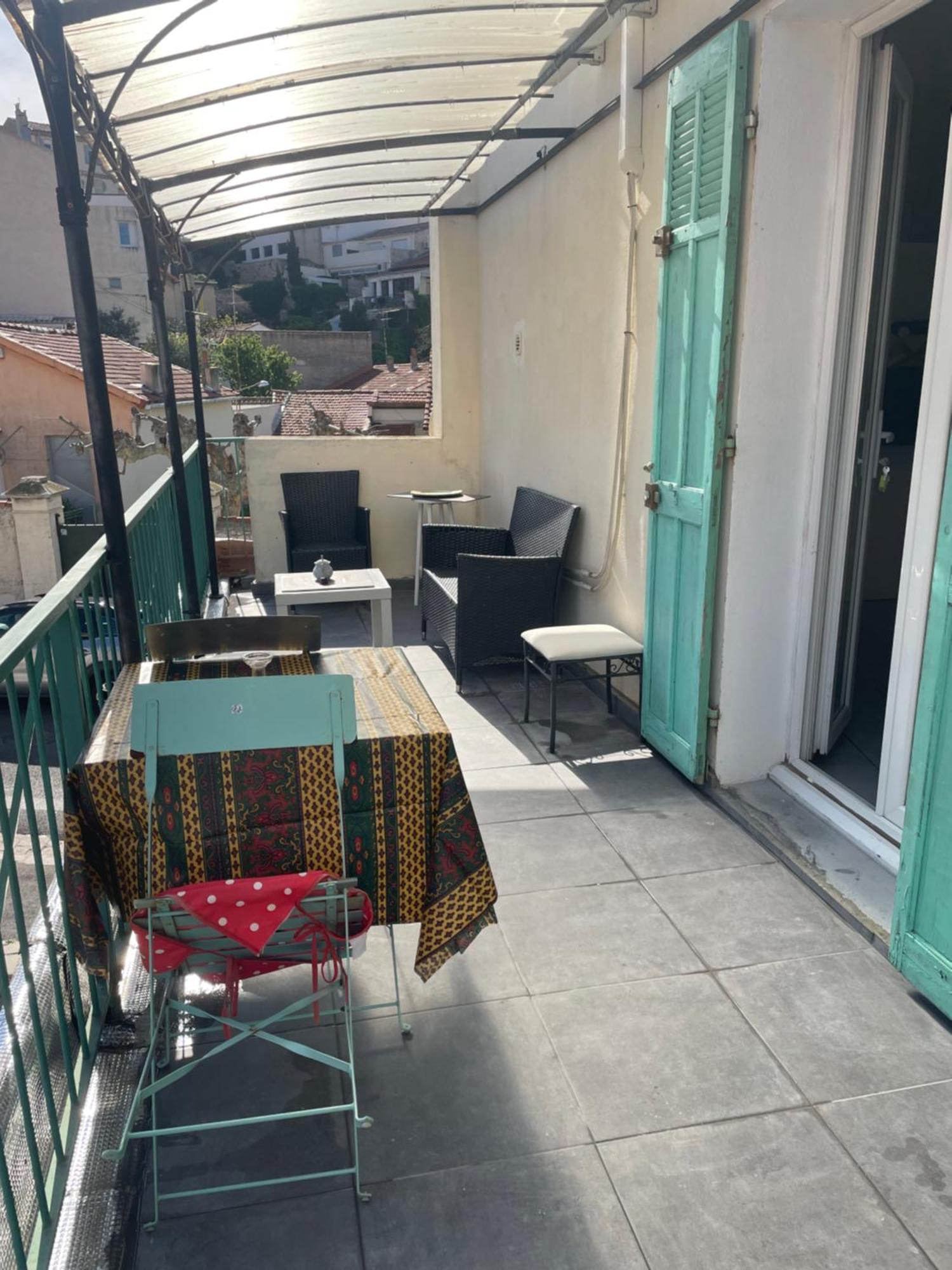 Stud Terras Ville Corniche 2 Pers Stat Gratuit Rue Modif Suivt Possib Et Accord Exclusif Marseille Eksteriør bilde