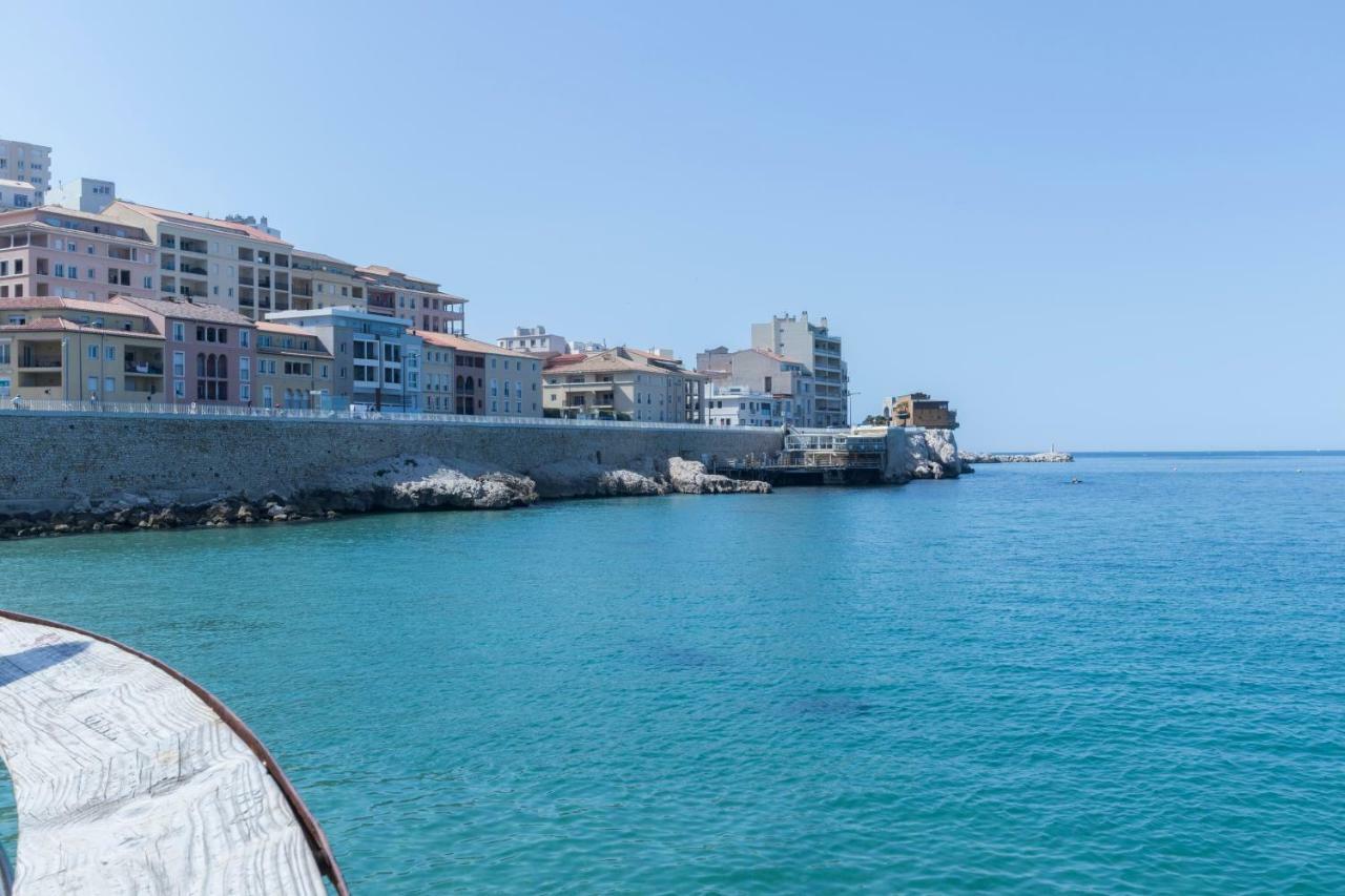 Stud Terras Ville Corniche 2 Pers Stat Gratuit Rue Modif Suivt Possib Et Accord Exclusif Marseille Eksteriør bilde