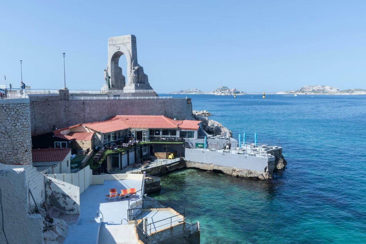 Stud Terras Ville Corniche 2 Pers Stat Gratuit Rue Modif Suivt Possib Et Accord Exclusif Marseille Eksteriør bilde